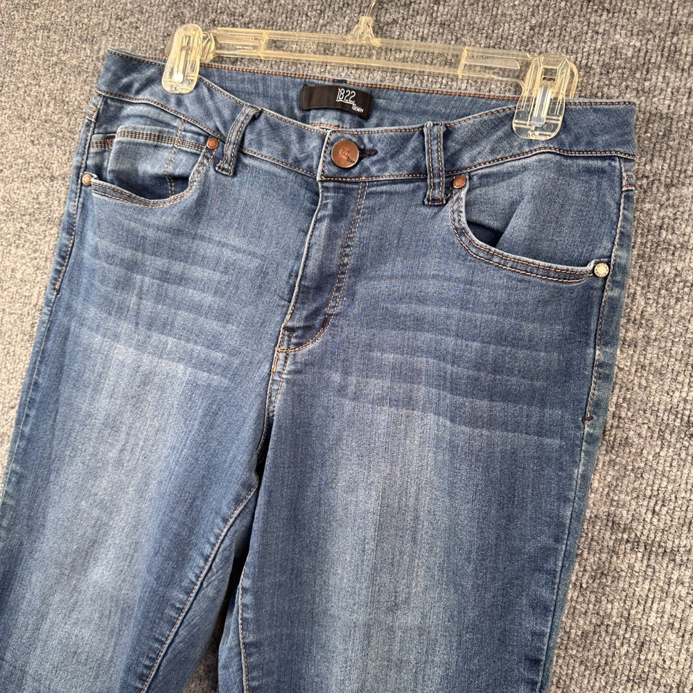 1822 Denim Skinny Jeans Junior Size 14 Medium Wash Stretch Blue